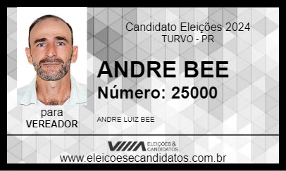 Candidato ANDRE BEE 2024 - TURVO - Eleições