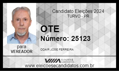 Candidato OTE 2024 - TURVO - Eleições