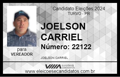 Candidato JOELSON CARRIEL 2024 - TURVO - Eleições