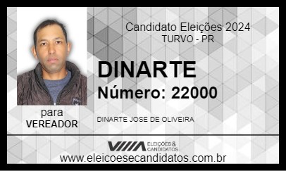 Candidato DINARTE 2024 - TURVO - Eleições