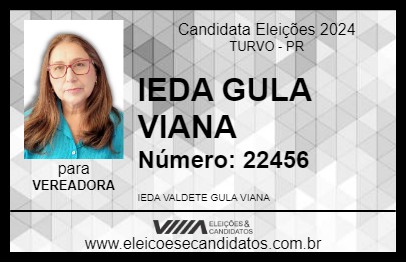 Candidato IEDA GULA VIANA 2024 - TURVO - Eleições