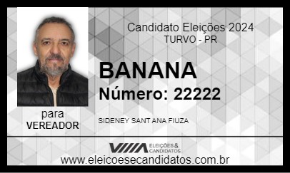 Candidato BANANA 2024 - TURVO - Eleições