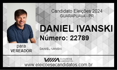 Candidato DANIEL IVANSKI 2024 - GUARAPUAVA - Eleições