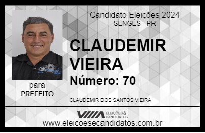 Candidato CLAUDEMIR VIEIRA 2024 - SENGÉS - Eleições