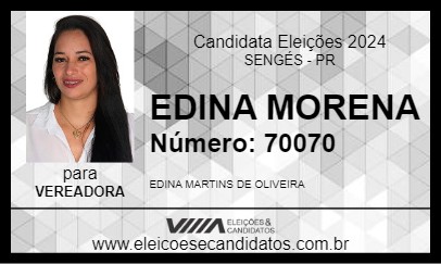 Candidato EDINA MORENA 2024 - SENGÉS - Eleições