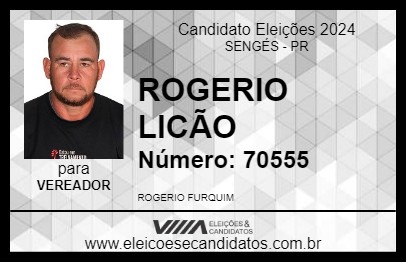 Candidato ROGERIO LICÃO 2024 - SENGÉS - Eleições