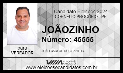 Candidato JOÃOZINHO 2024 - CORNÉLIO PROCÓPIO - Eleições