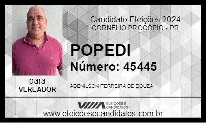 Candidato POPEDI 2024 - CORNÉLIO PROCÓPIO - Eleições