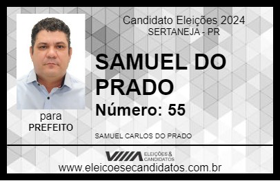 Candidato SAMUEL DO PRADO 2024 - SERTANEJA - Eleições