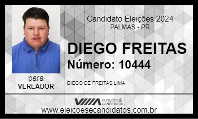 Candidato DIEGO FREITAS 2024 - PALMAS - Eleições