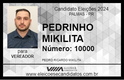 Candidato PEDRINHO MIKILITA 2024 - PALMAS - Eleições