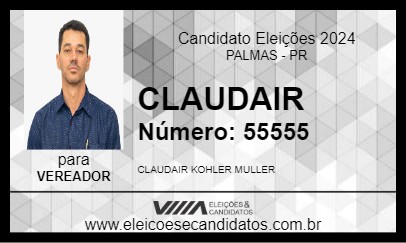 Candidato CLAUDAIR 2024 - PALMAS - Eleições