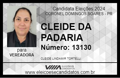 Candidato CLEIDE DA PADARIA 2024 - CORONEL DOMINGOS SOARES - Eleições