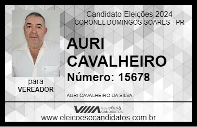 Candidato AURI CAVALHEIRO 2024 - CORONEL DOMINGOS SOARES - Eleições