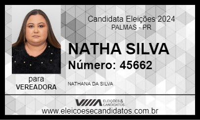 Candidato NATHA SILVA 2024 - PALMAS - Eleições