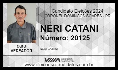 Candidato NERI CATANI 2024 - CORONEL DOMINGOS SOARES - Eleições