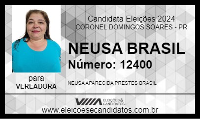 Candidato NEUSA BRASIL 2024 - CORONEL DOMINGOS SOARES - Eleições