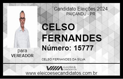 Candidato CELSO FERNANDES 2024 - PAIÇANDU - Eleições