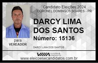 Candidato DARCY LIMA DOS SANTOS 2024 - CORONEL DOMINGOS SOARES - Eleições