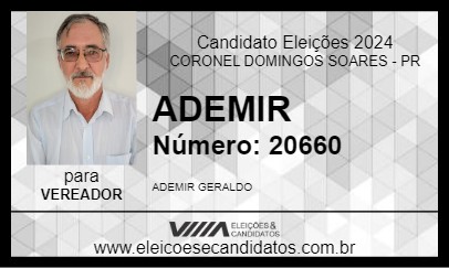 Candidato ADEMIR 2024 - CORONEL DOMINGOS SOARES - Eleições