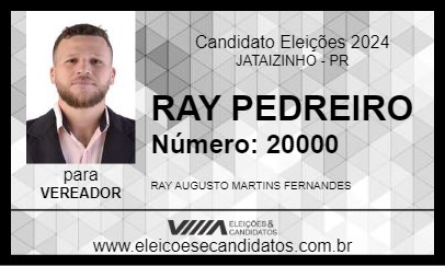 Candidato RAY PEDREIRO 2024 - JATAIZINHO - Eleições