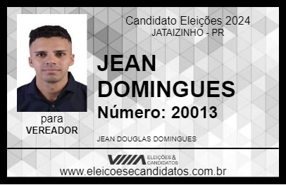 Candidato JEAN DOMINGUES  2024 - JATAIZINHO - Eleições