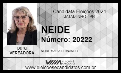 Candidato NEIDE 2024 - JATAIZINHO - Eleições