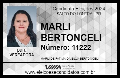 Candidato MARLI BERTONCELI 2024 - SALTO DO LONTRA - Eleições