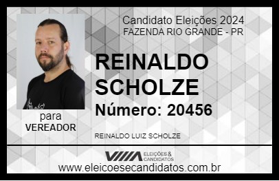 Candidato REINALDO SCHOLZE 2024 - FAZENDA RIO GRANDE - Eleições