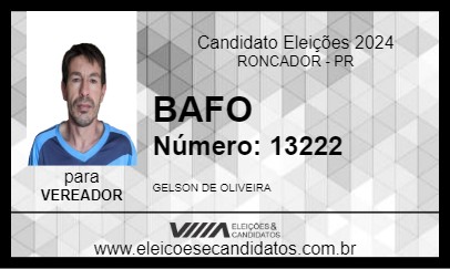 Candidato BAFO 2024 - RONCADOR - Eleições