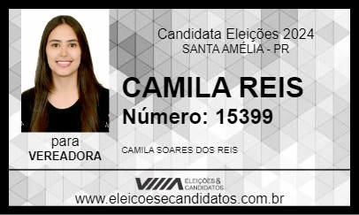 Candidato CAMILA REIS 2024 - SANTA AMÉLIA - Eleições