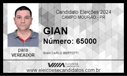 Candidato GIAN 2024 - CAMPO MOURÃO - Eleições