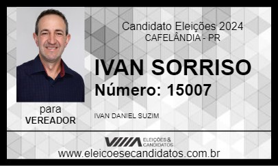 Candidato IVAN SORRISO 2024 - CAFELÂNDIA - Eleições