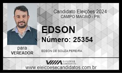 Candidato EDSON 2024 - CAMPO MAGRO - Eleições