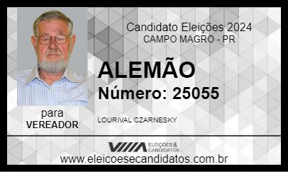 Candidato ALEMÃO 2024 - CAMPO MAGRO - Eleições