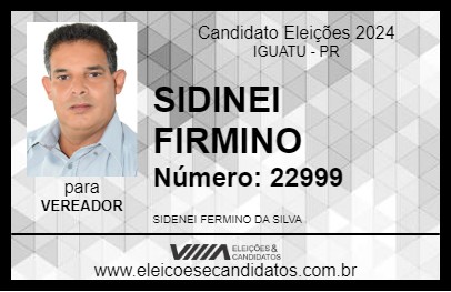 Candidato SIDINEI FIRMINO 2024 - IGUATU - Eleições