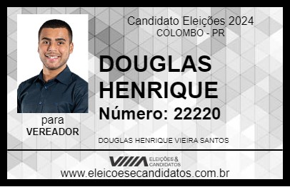 Candidato DOUGLAS HENRIQUE 2024 - COLOMBO - Eleições