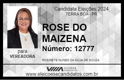 Candidato ROSE DO MAIZENA 2024 - TERRA BOA - Eleições