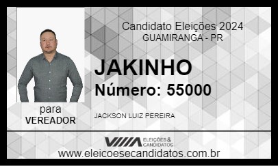 Candidato JAKINHO 2024 - GUAMIRANGA - Eleições