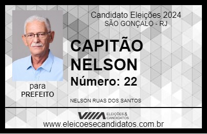 Candidato CAPITÃO NELSON 2024 - SÃO GONÇALO - Eleições