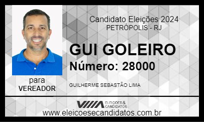 Candidato GUI GOLEIRO 2024 - PETRÓPOLIS - Eleições