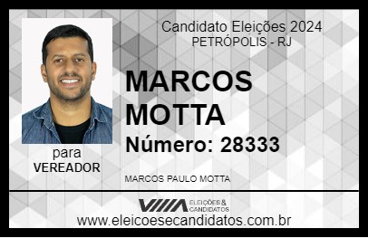 Candidato MARCOS MOTTA 2024 - PETRÓPOLIS - Eleições