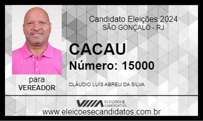 Candidato CACAU 2024 - SÃO GONÇALO - Eleições