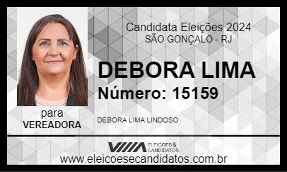 Candidato DEBORA LIMA 2024 - SÃO GONÇALO - Eleições