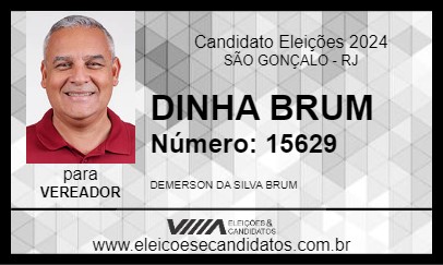 Candidato DINHA BRUM 2024 - SÃO GONÇALO - Eleições