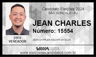 Candidato JEAN CHARLES 2024 - SÃO GONÇALO - Eleições