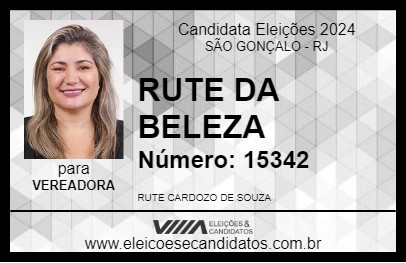 Candidato RUTE DA BELEZA 2024 - SÃO GONÇALO - Eleições