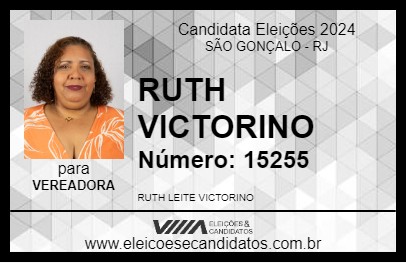 Candidato RUTH VICTORINO 2024 - SÃO GONÇALO - Eleições