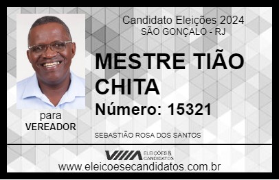 Candidato MESTRE TIÃO CHITA 2024 - SÃO GONÇALO - Eleições