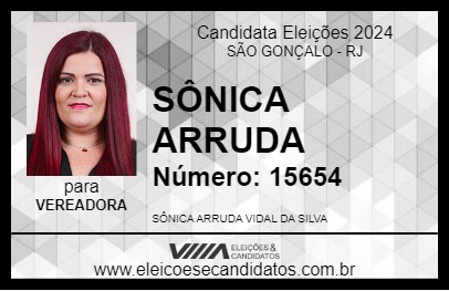 Candidato SÔNICA ARRUDA 2024 - SÃO GONÇALO - Eleições